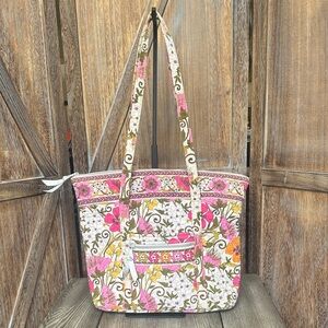 Vera Bradley Tea Garden Tote Shoulder Purse Handbag Retired Pattern